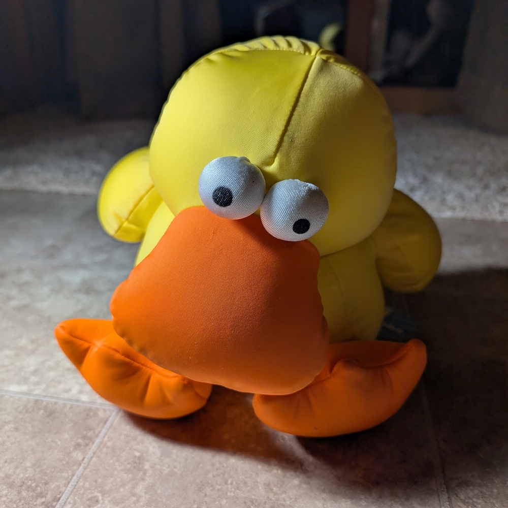 Original Scushies Microbead Duck Plush 9" Stuffed Toy Lovey Imagiix Floatable